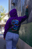 Color Shifted Cryptic Druid Pullover Hoodie Purp Over Green-Grim Garden