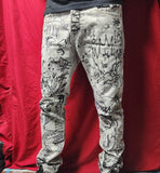 "Dreaded InkScape" 1-of-1 Custom Jeans-Grim Garden