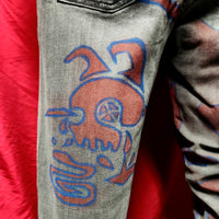 "Bloody Mantis Whip" Custom 1-of-1 Jeans-Grim Garden