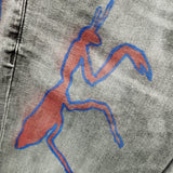 "Bloody Mantis Whip" Custom 1-of-1 Jeans-Grim Garden