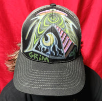 "Pyramid Abduction" Custom 1-of-1 Trucker Hat-Grim Garden