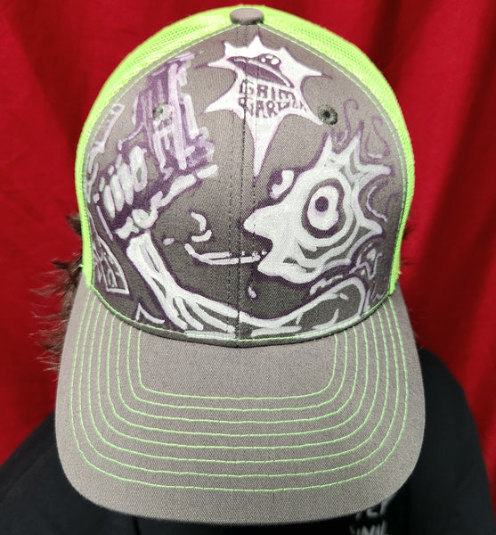 "Smoking Barrels" Custom 1-of-1 Trucker Hat-Grim Garden