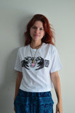 White 3-Headed Raven Crop Top-Grim Garden