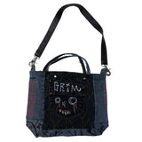 "Grim Glare" Upcycled Denim Handbag