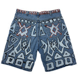 "Symbol Trapper" Denim Shorts