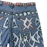 "Symbol Trapper" Denim Shorts