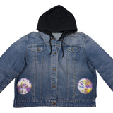 "Growlight Hex" Custom Hooded Denim Jacket