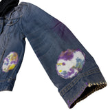 "Growlight Hex" Custom Hooded Denim Jacket