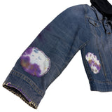 "Growlight Hex" Custom Hooded Denim Jacket