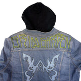 "Growlight Hex" Custom Hooded Denim Jacket