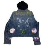 "Growlight Hex" Custom Hooded Denim Jacket