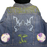"Growlight Hex" Custom Hooded Denim Jacket