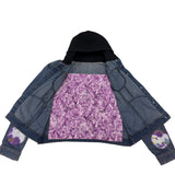 "Growlight Hex" Custom Hooded Denim Jacket