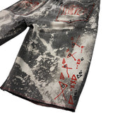 "Last Match" Patchwork Shorts