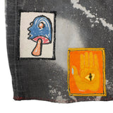 "Last Match" Patchwork Shorts