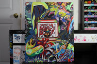 Original Acrylic Painting on Wood Panel - Grim Garden