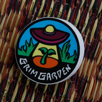 Grim Garden 2" Circular Vinyl Die-Cut Official Logo Sticker-Grim Garden